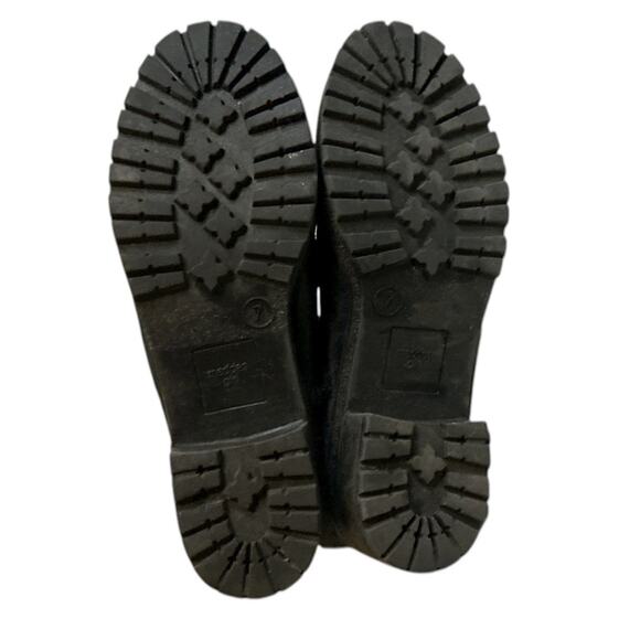 Madden Girl Boots Womens 7M Combat Black Rhinestone Studded Ankle Top Whimsigoth - Picture 11 of 12